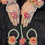 Pink & Peach Floral Jewellery Set