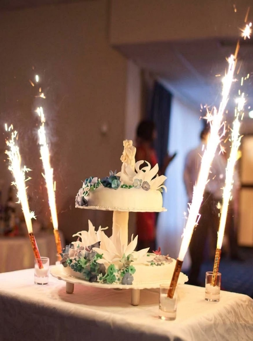 Birthday cake Sparkling firework candles Birthday cake Sparkling firework candles