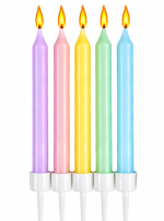 Cake Decoration Pastel Colors Candles