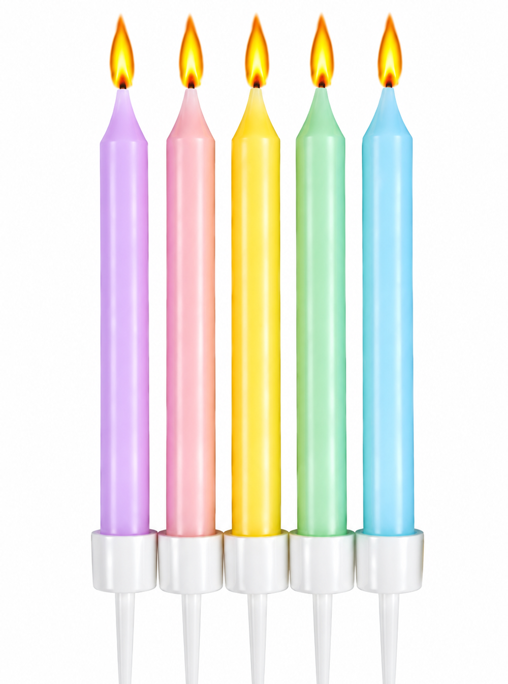 Cake Decoration Pastel Colors Candles Cake Decoration Pastel Colors Candles