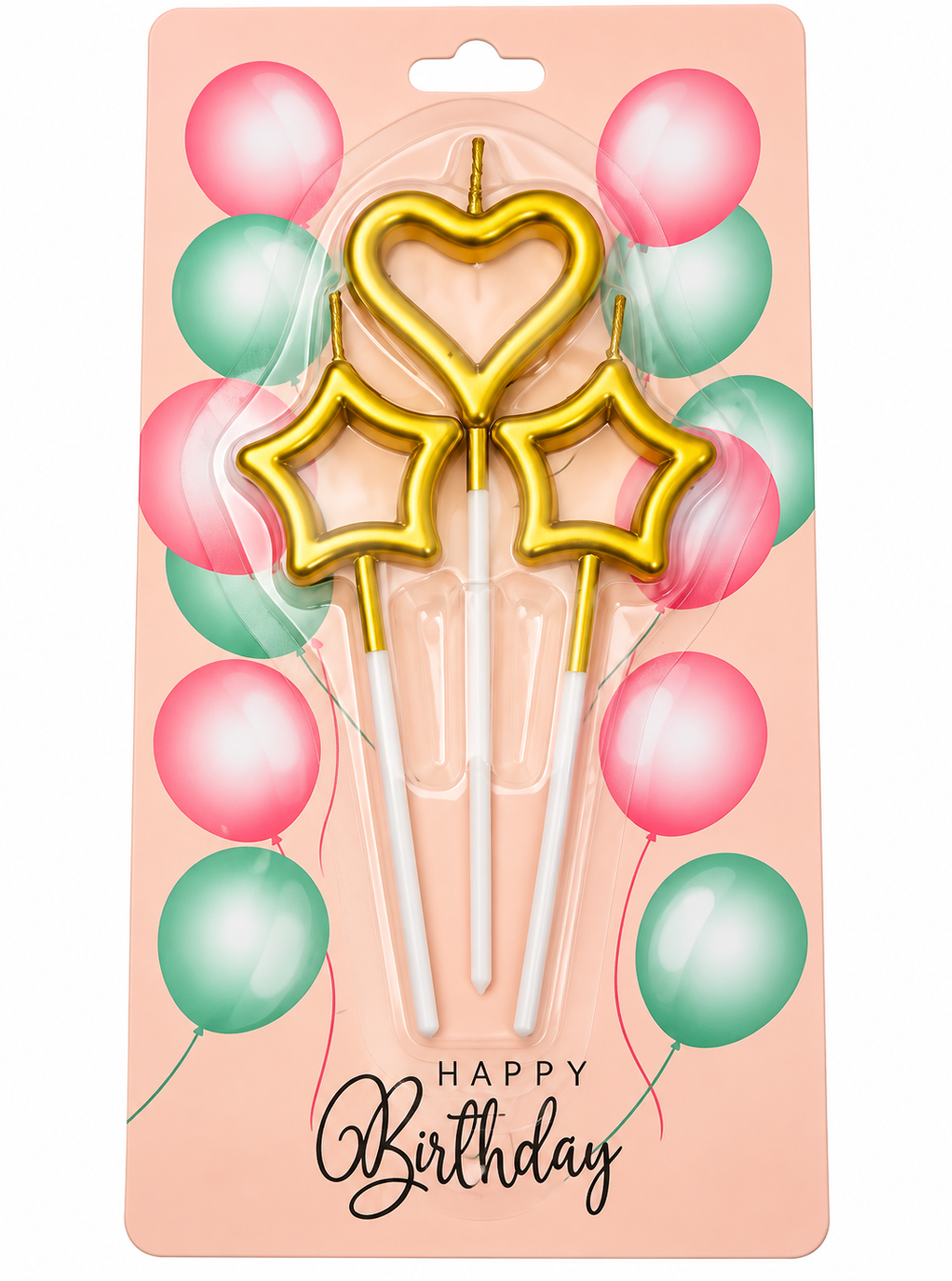 Cake topper Candles in star and heart shape Cake topper Candles in star and heart shape