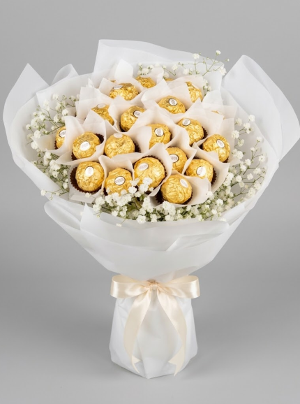 Chocolate And White Flowers Bouquet