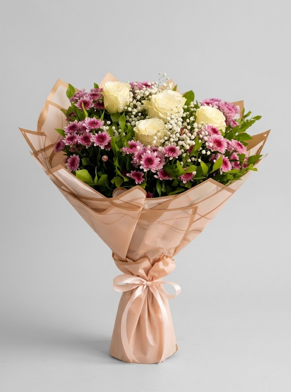 Ivory & Plum Romance Rose Bouquet Ivory & Plum Romance Rose Bouquet