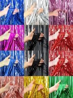 Metallic Foil Tinsel Fringe Curtain - Image 2