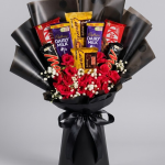 Mixed Chocolate Bouquet with Red Roses