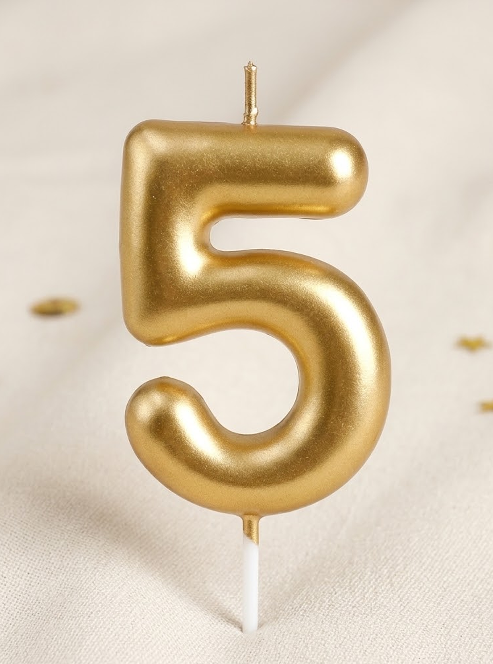 Number Cake Candles in golden 0 to 9 Number Cake Candles in golden 0 to 9
