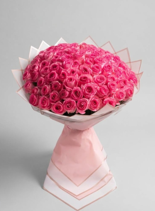 Pink 100 Rose Bouquet