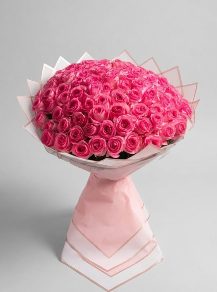 Pink 100 Rose Bouquet