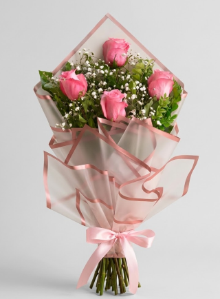 Pink Bloom Rose Bouquet