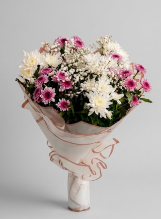 Pink and White Meadow Bouquet