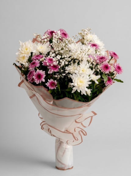 Pink and White Meadow Bouquet