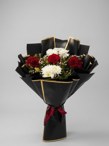 Red and White Flower Bouquet