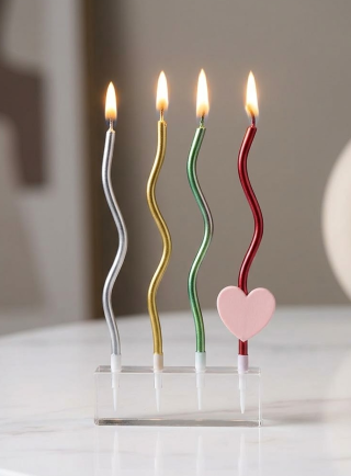 Spiral candles for cake 6pcs pack