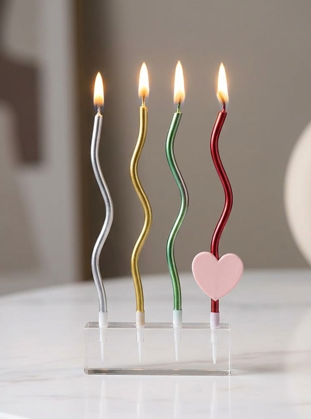 Spiral candles for cake 6pcs pack Spiral candles for cake 6pcs pack