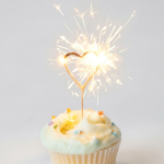 Star and Heart Shape Sparkling Cake Candles