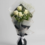 White Pearl Rose Bouquet